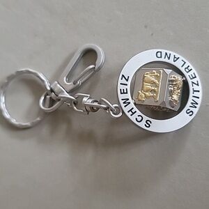 Key Chain Switzerland Silver Gold SZ S